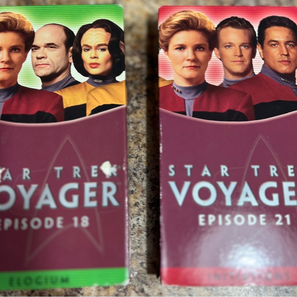 Vintage Star Trek Voyager VHS Episodes 18 & 21